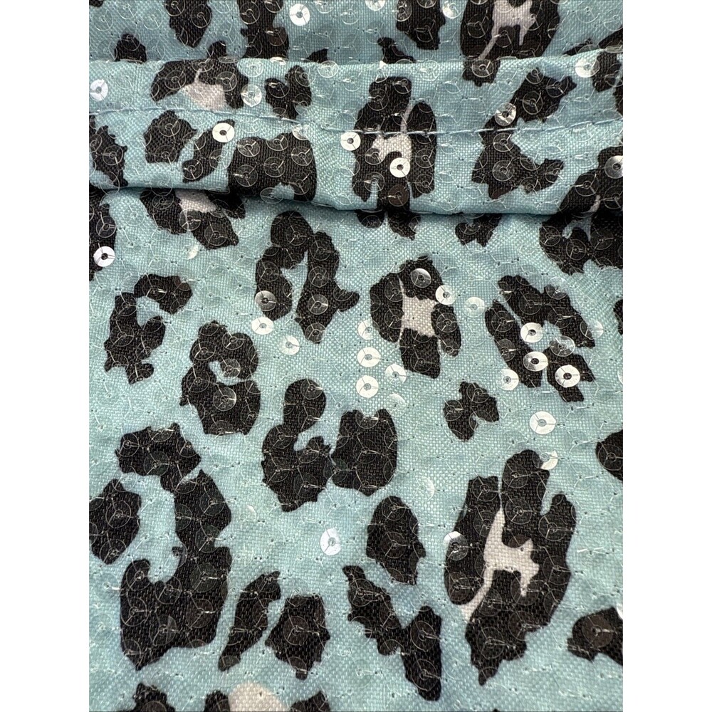 Accessory Innovations 17" Backpack Blue Sequin Iridescent Pad Back Lightweight - Picture 2 of 12